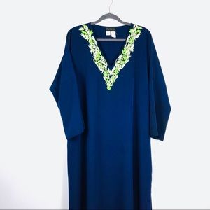 Natori Neiman Marcus Embroidered Vintage Caftan
